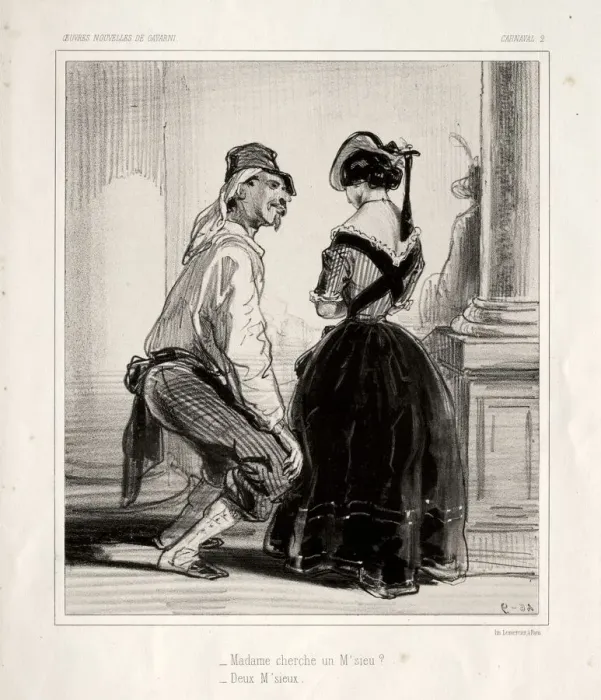 Framed Print : Carnaval. Creator: Paul Gavarni (French, 1804-1866) Framed Print : Carnaval. Creator: Paul Gavarni (French, 1804-1866)