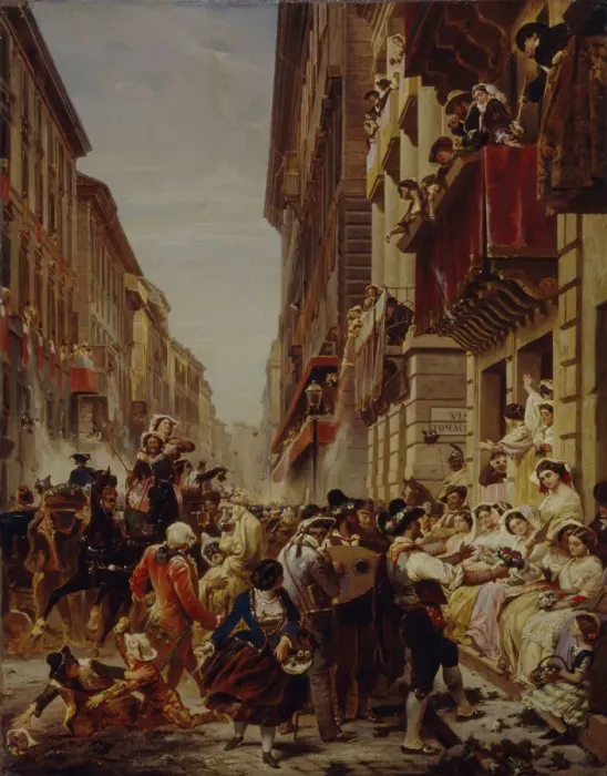 Framed Print : Carnival in Rome, 1859 Framed Print : Carnival in Rome, 1859