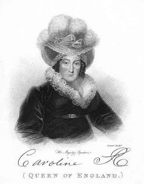 Caroline Amelia Elizabeth of Brunswick, Queen of George IV, 19th century.Artist: Cooper
