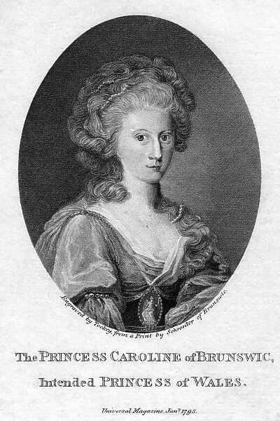 Caroline of Brunswick, Queen Consort of King George IV, 1795. Artist: Tookey