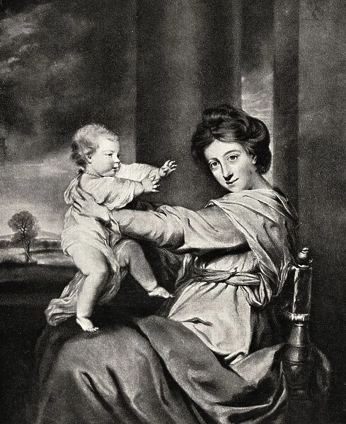 Caroline, Duchess of Marlborough and Daughter, 20th century. Artist: Richard Houston