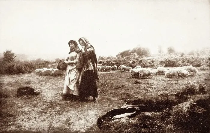 Framed Print : Carolling, Printed 1889-1891. Creator: Henry Peach Robinson Framed Print : Carolling, Printed 1889-1891. Creator: Henry Peach Robinson