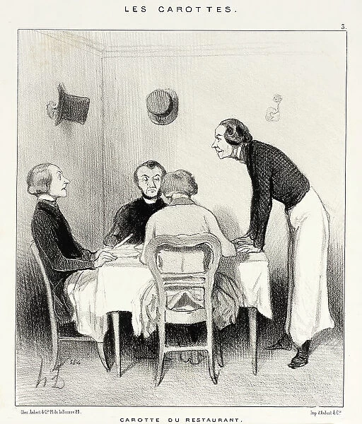 Carotte du Restaurant, 1844. Creator: Honore Daumier