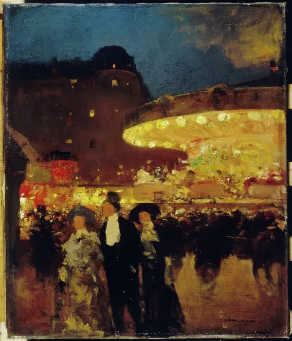 Framed Print : The carousel, c1900. Creator: Unknown Framed Print : The carousel, c1900. Creator: Unknown