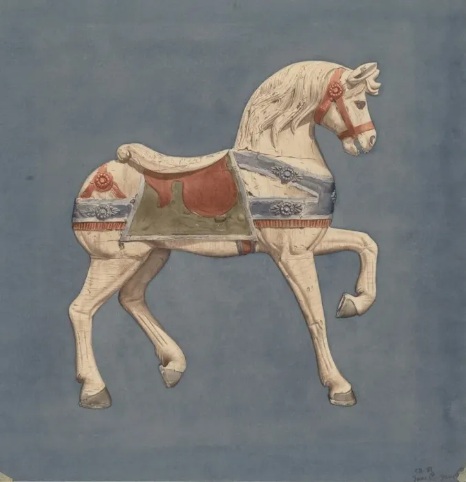 Framed Print : Carousel Horse, 1935  /  1942. Creator: Henry Murphy
