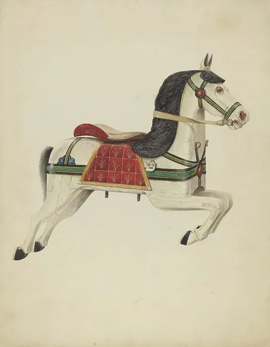 Framed Print : Carousel Horse, 1935 / 1942. Creator: Howard Weld Framed Print : Carousel Horse, 1935 / 1942. Creator: Howard Weld
