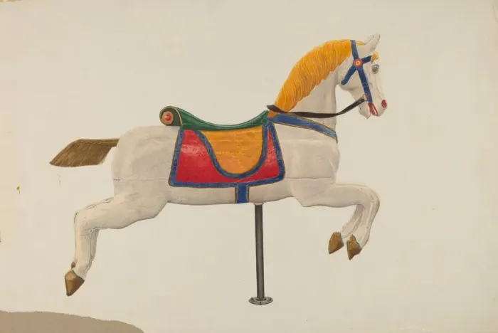 Framed Print : Carousel Horse, 1940. Creator: John W Kelleher Framed Print : Carousel Horse, 1940. Creator: John W Kelleher