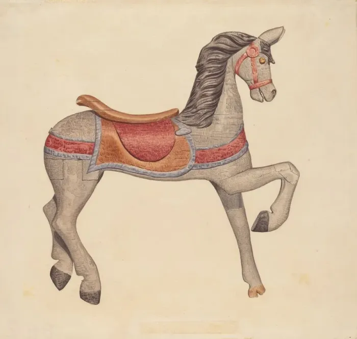 Framed Print : Carousel Horse, c. 1938. Creator: Albert Ryder Framed Print : Carousel Horse, c. 1938. Creator: Albert Ryder
