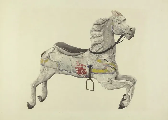 Framed Print : Carousel Horse, c. 1939. Creator: George Constantine;Constantine, George Framed Print : Carousel Horse, c. 1939. Creator: George Constantine;Constantine, George