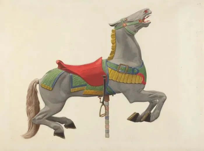 Framed Print : Carousel Horse, c. 1941. Creator: John W Kelleher