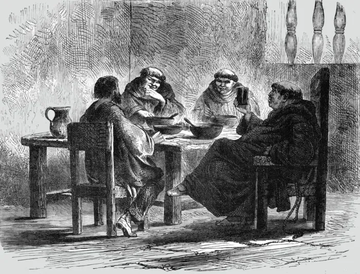 Framed Print : Carousing in the Cloister; A Ride Round the Valley of Mexico, 1875. Creator: Frederick A. Lyons Framed Print : Carousing in the Cloister; A Ride Round the Valley of Mexico, 1875. Creator: Frederick A. Lyons