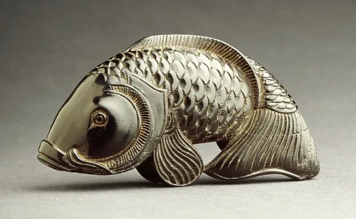 Framed Print : Carp, 19th century. Creator: Kiyoshi