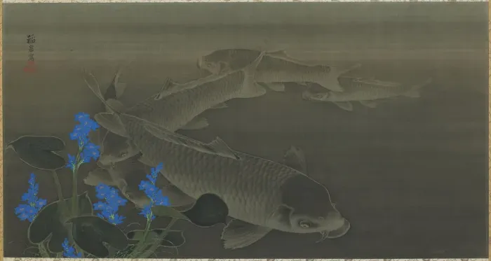 Framed Print : Carp, Edo period, early 19th century. Creator: Kuroda Toko Framed Print : Carp, Edo period, early 19th century. Creator: Kuroda Toko
