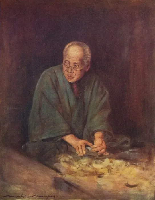 Framed Print : The Carpenter, c1887, (1901). Artist: Mortimer L Menpes Framed Print : The Carpenter, c1887, (1901). Artist: Mortimer L Menpes