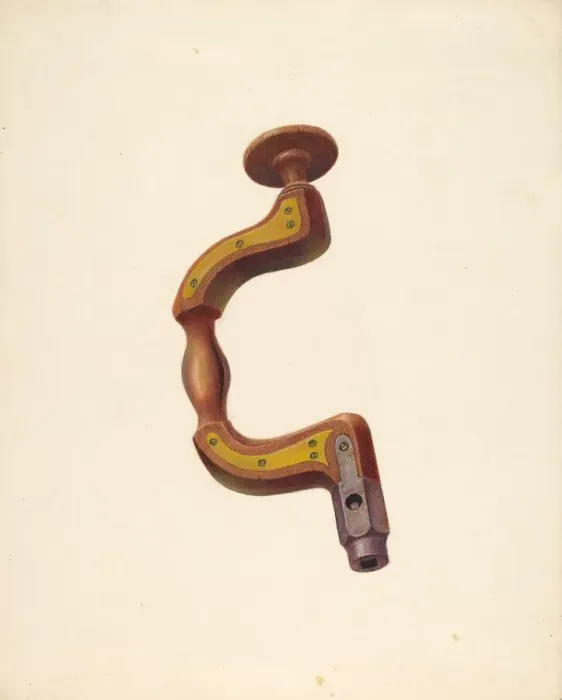 Framed Print : Carpenters Brace, c. 1939. Creator: William H Edwards Framed Print : Carpenters Brace, c. 1939. Creator: William H Edwards