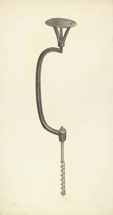 Framed Print : Carpenter's Brace, c. 1941. Creator: Jacob Lipkin Framed Print : Carpenter's Brace, c. 1941. Creator: Jacob Lipkin