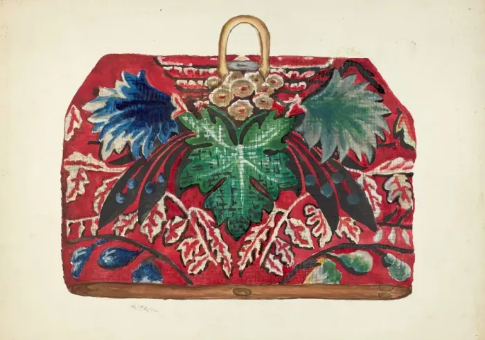 Framed Print : Carpet Bag, 1935 / 1942. Creator: Beulah Bradleigh Framed Print : Carpet Bag, 1935 / 1942. Creator: Beulah Bradleigh