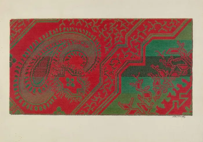 Framed Print : Carpet, c. 1940. Creator: Merkley, Arthur G Framed Print : Carpet, c. 1940. Creator: Merkley, Arthur G