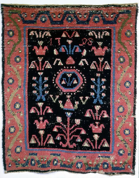 Carpet known as a 'Ryijy' or 'Rya', Finland, 1798. Creator: Unknown. Carpet known as a 'Ryijy' or 'Rya', Finland, 1798. Creator: Unknown