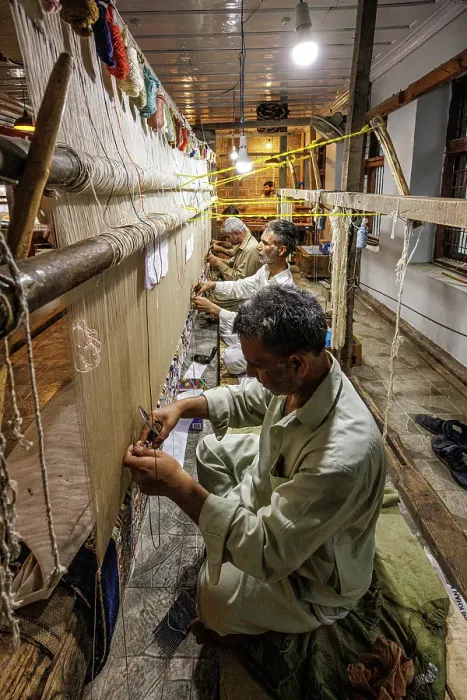Framed Print : Carpet-making, Srinagar, Kashmir, India, 2023. Creator: Peter Thompson Framed Print : Carpet-making, Srinagar, Kashmir, India, 2023. Creator: Peter Thompson