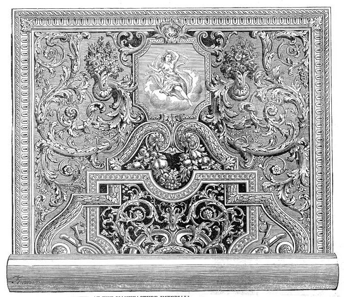 Framed Print : Carpet recently finished at the Manufacture Imperiale des Gobelins, Paris, 1860. Creator: Fellmann Framed Print : Carpet recently finished at the Manufacture Imperiale des Gobelins, Paris, 1860. Creator: Fellmann