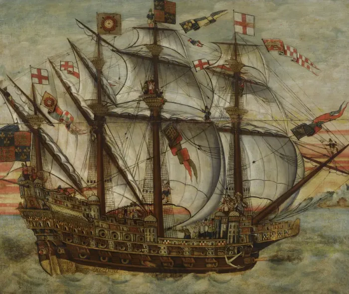 Framed Print : The carrack Henry Grace a Dieu, 16th century. Artist: English master Framed Print : The carrack Henry Grace a Dieu, 16th century. Artist: English master