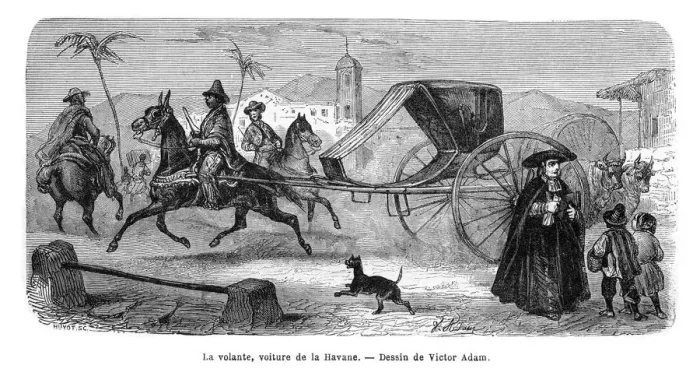 Framed Print : Carriage, Havana, Cuba, 1859. Artist: Victor Adam Framed Print : Carriage, Havana, Cuba, 1859. Artist: Victor Adam