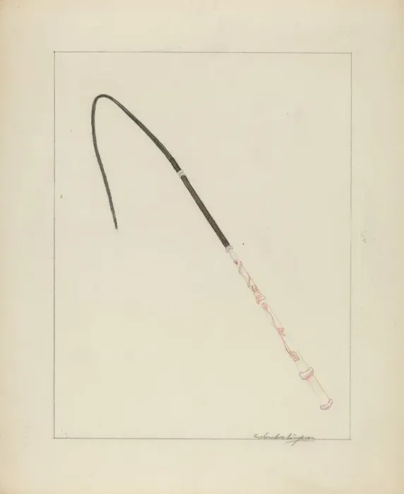 Framed Print : Carriage Whip, c. 1936. Creator: Columbus Simpson Framed Print : Carriage Whip, c. 1936. Creator: Columbus Simpson