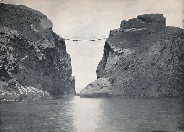 Carrick-A-Rede - The Rope Bridge Across the Chasm, 1895