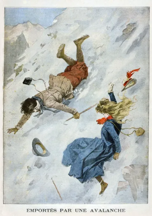 Framed Print : Carried by an Avalanche, 1901 Framed Print : Carried by an Avalanche, 1901