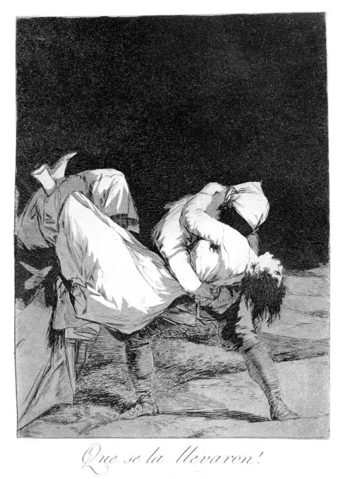 Framed Print : They carried her off!, 1799. Artist: Francisco Goya Framed Print : They carried her off!, 1799. Artist: Francisco Goya