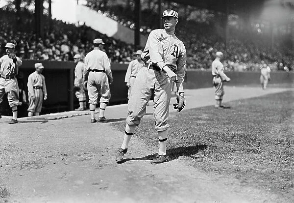 Carroll 'Boardwalk' Brown, Philadelphia Al (Baseball), 1913. Creator: Harris & Ewing. Carroll 'Boardwalk' Brown, Philadelphia Al (Baseball), 1913. Creator: Harris & Ewing