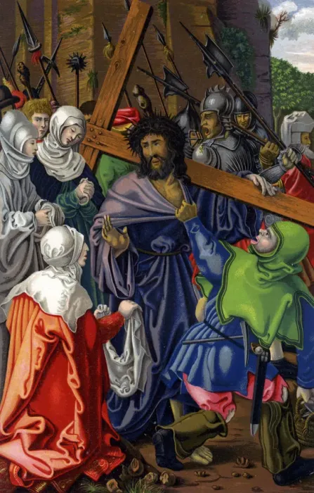 Framed Print : The Carrying of the Cross, 15th century (1849). Artist: H Moulin Framed Print : The Carrying of the Cross, 15th century (1849). Artist: H Moulin