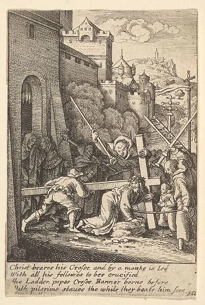 Carrying the cross, 1625-77. Creator: Wenceslaus Hollar