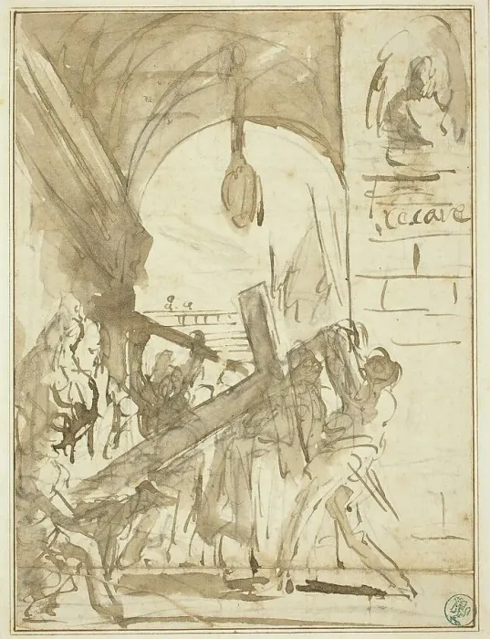 Framed Print : The Carrying of the Cross, 1747. Creator: Giovanni Battista Piranesi Framed Print : The Carrying of the Cross, 1747. Creator: Giovanni Battista Piranesi