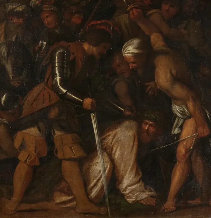 Framed Print : The Carrying of the Cross, 17th century. Creator: Callisto Piazza Framed Print : The Carrying of the Cross, 17th century. Creator: Callisto Piazza