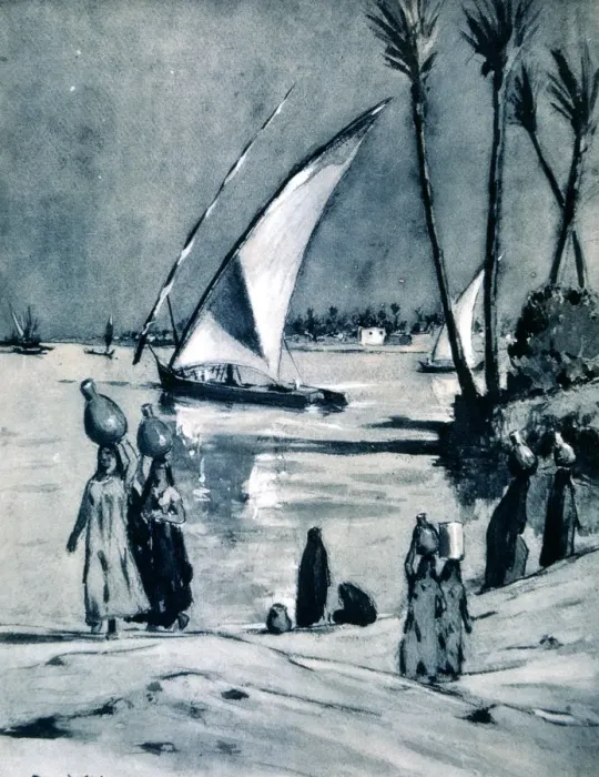 Framed Print : Carrying water from the Nile, Cairo, Egypt, 1928. Artist: Louis Cabanes Framed Print : Carrying water from the Nile, Cairo, Egypt, 1928. Artist: Louis Cabanes