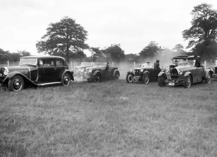 Framed Print : Cars taking part in the Bugatti Owners Club gymkhana, 5 July 1931. Artist: Bill Brunell Framed Print : Cars taking part in the Bugatti Owners Club gymkhana, 5 July 1931. Artist: Bill Brunell