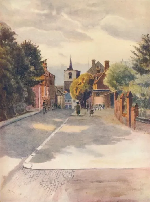 Framed Print : Carshalton, 1912, (1914). Artist: Jamess Ogilvy Framed Print : Carshalton, 1912, (1914). Artist: Jamess Ogilvy