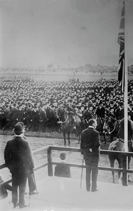 Framed Print : Carson addressing Ulster Army, 1914. Creator: Bain News Service Framed Print : Carson addressing Ulster Army, 1914. Creator: Bain News Service