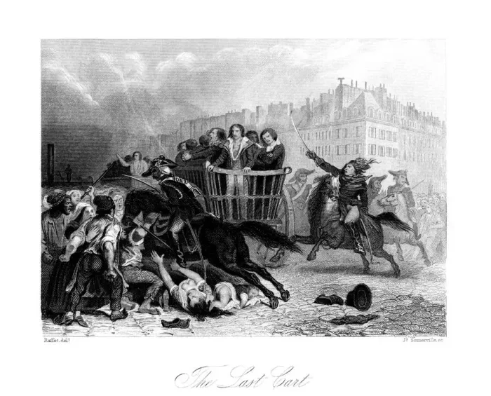 Framed Print : The Last Cart, 1845. Artist: J Somerville Framed Print : The Last Cart, 1845. Artist: J Somerville