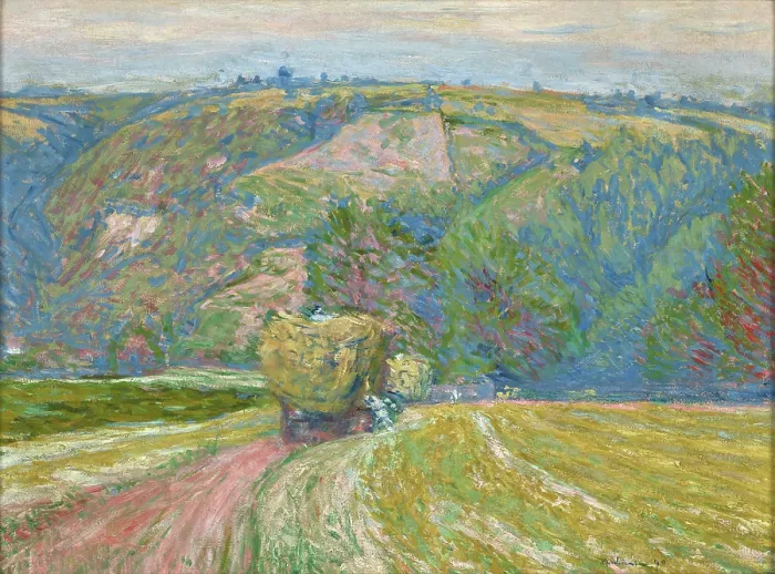 Framed Print : Cart with Hay, 1890. Creator: Jozef Pankiewicz Framed Print : Cart with Hay, 1890. Creator: Jozef Pankiewicz