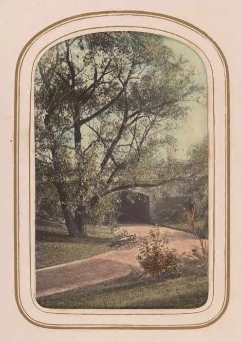 Framed Print : Carte-de-visite Album of Central Park Views, 1860s. Creator: Ambrose Jackson Framed Print : Carte-de-visite Album of Central Park Views, 1860s. Creator: Ambrose Jackson