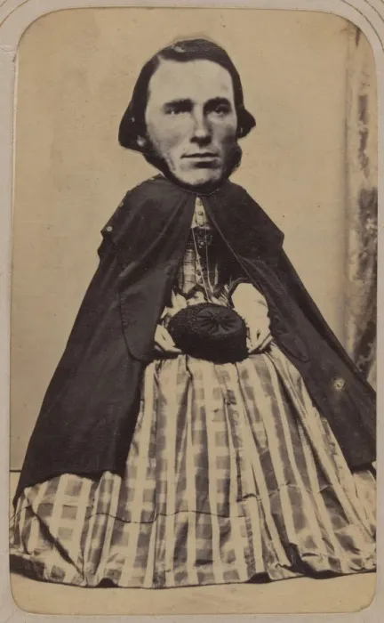 Framed Print : [Carte-de-visite Album of Collaged Portraits], 1850s-90s. Creator: Unknown
