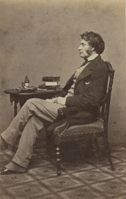 Framed Print : Carte-de-visite portrait of Charles Sumner, 1860s. Creators: Mathew Brady, Charles Sumner Framed Print : Carte-de-visite portrait of Charles Sumner, 1860s. Creators: Mathew Brady, Charles Sumner