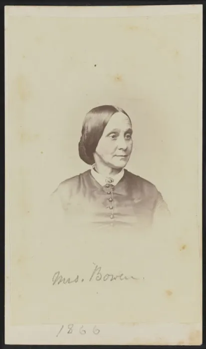 Framed Print : Carte-de-visite portrait of Mrs. Bowen, 1866. Creator: Henry Ulke Framed Print : Carte-de-visite portrait of Mrs. Bowen, 1866. Creator: Henry Ulke