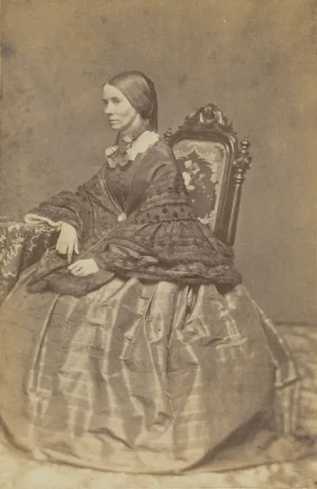 Framed Print : Carte-de-visite portrait of Phebe M. Coffin, 1857. Creator: Unknown Framed Print : Carte-de-visite portrait of Phebe M. Coffin, 1857. Creator: Unknown