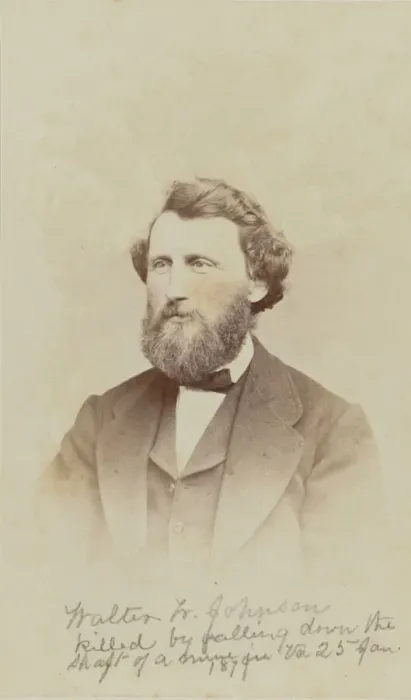 Framed Print : Carte-de-visite portrait of Walter W. Johnson, 1868. Creator: Henry Ulke Framed Print : Carte-de-visite portrait of Walter W. Johnson, 1868. Creator: Henry Ulke