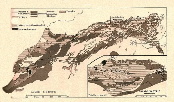 Framed Print : Carte geologique; Afrique du nord, 1914. Creator: Unknown Framed Print : Carte geologique; Afrique du nord, 1914. Creator: Unknown