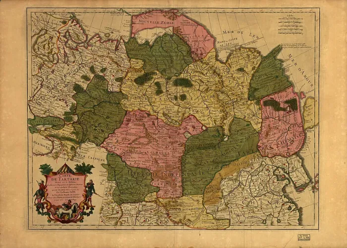 Framed Print : Carte de Tartarie, 1706. Creator: Guillaume Delisle Framed Print : Carte de Tartarie, 1706. Creator: Guillaume Delisle